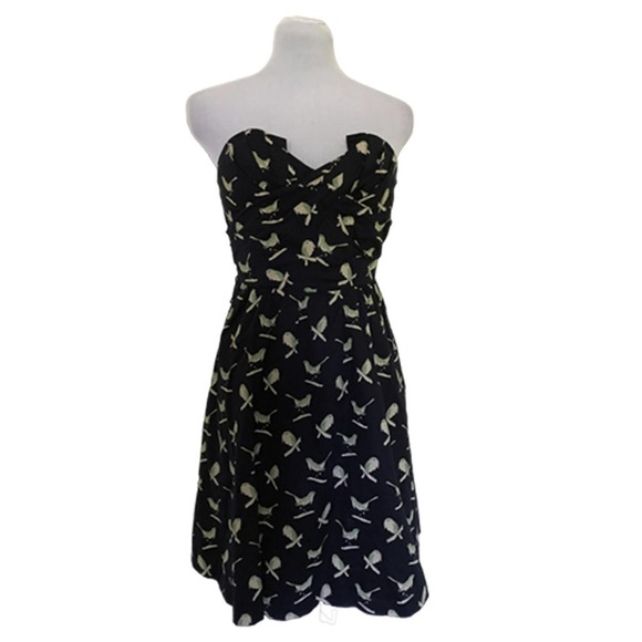Poridge by Anthropologie Navy Bird Dress Size 2 - Picture 1 of 6